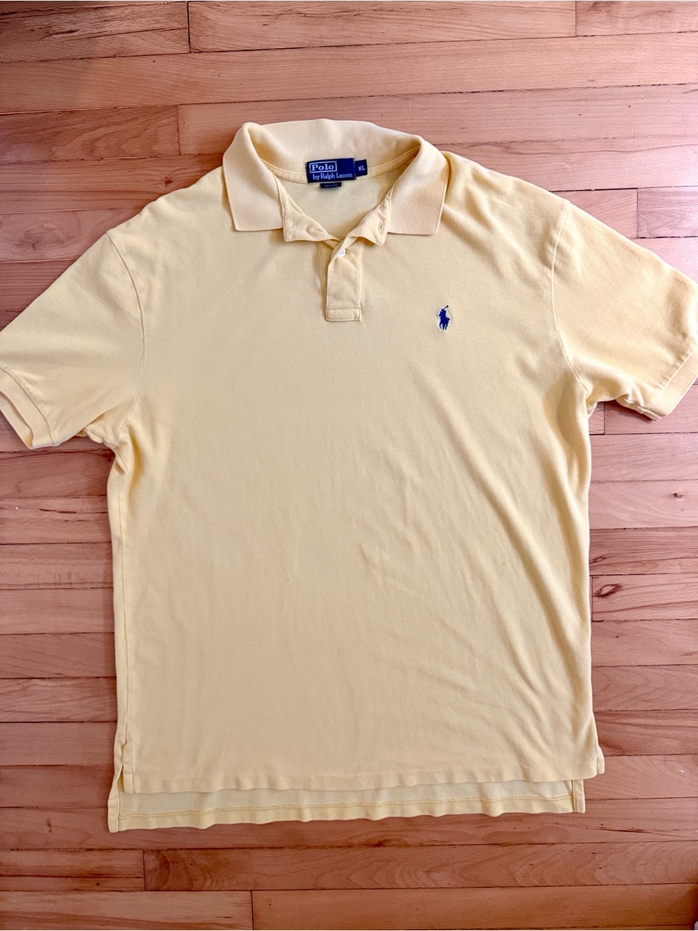 Polo by Ralph Lauren Pale Yellow Short-Sleeve Polo with Navy Pony